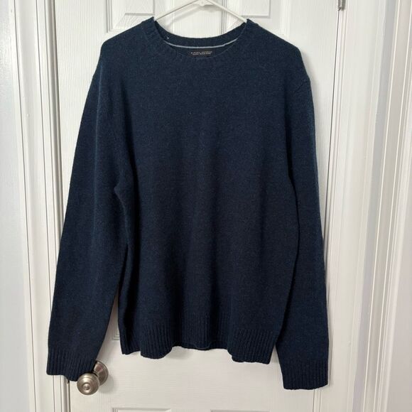 Banana Republic Luxury Winter Blend Wool Cashmere Angora Sweater Men’s XL Navy - Picture 1 of 9